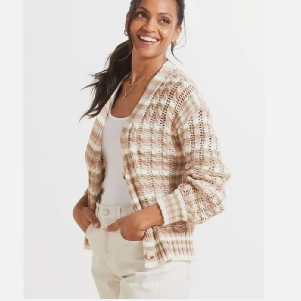 John+Jenn Stripped Crochet Cardigan